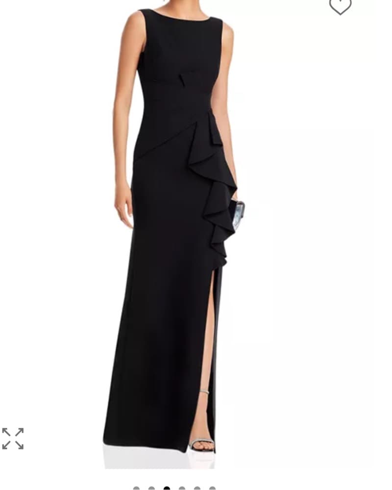 Black Ruffle Formal Dress  - Image 2