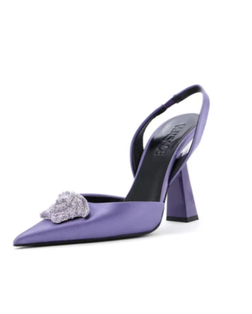 Versace Crystal Medusa Heels - Image 1