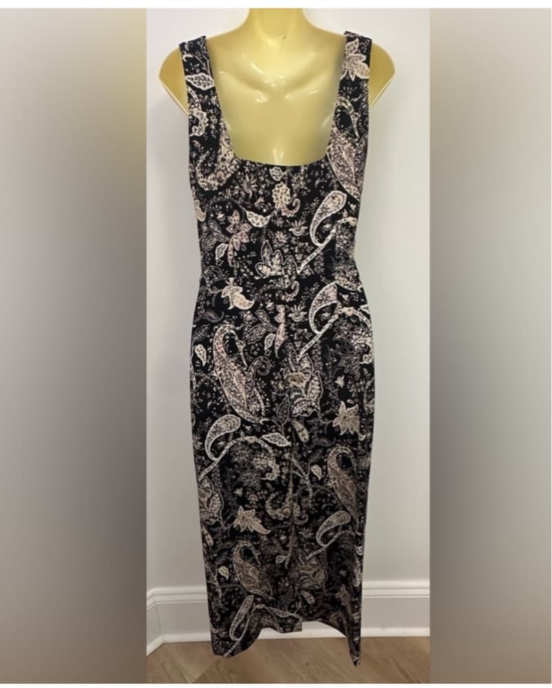 Paisley Print Midi Sheath Dress - Image 3