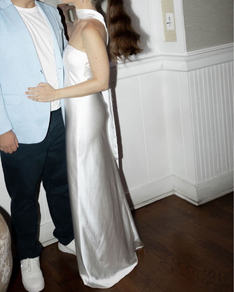 Misha Lilia Sash Neck Maxi Dress Ivory - Image 4