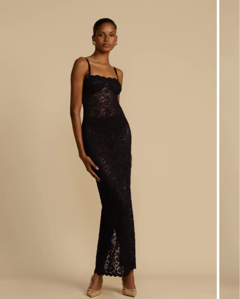 Arcina Ori Margot Lace Dress Black - Image 3
