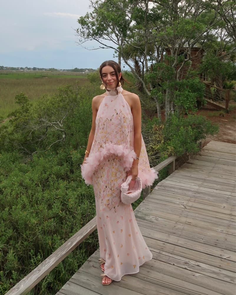 Elliatt Tulsia Floral Cape Maxi Dress - Image 1