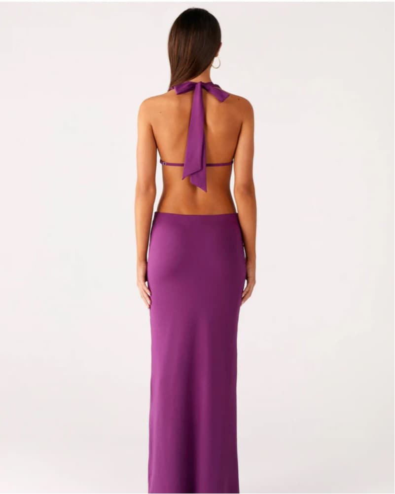 Alluring Purple Maxi Dress - Image 3