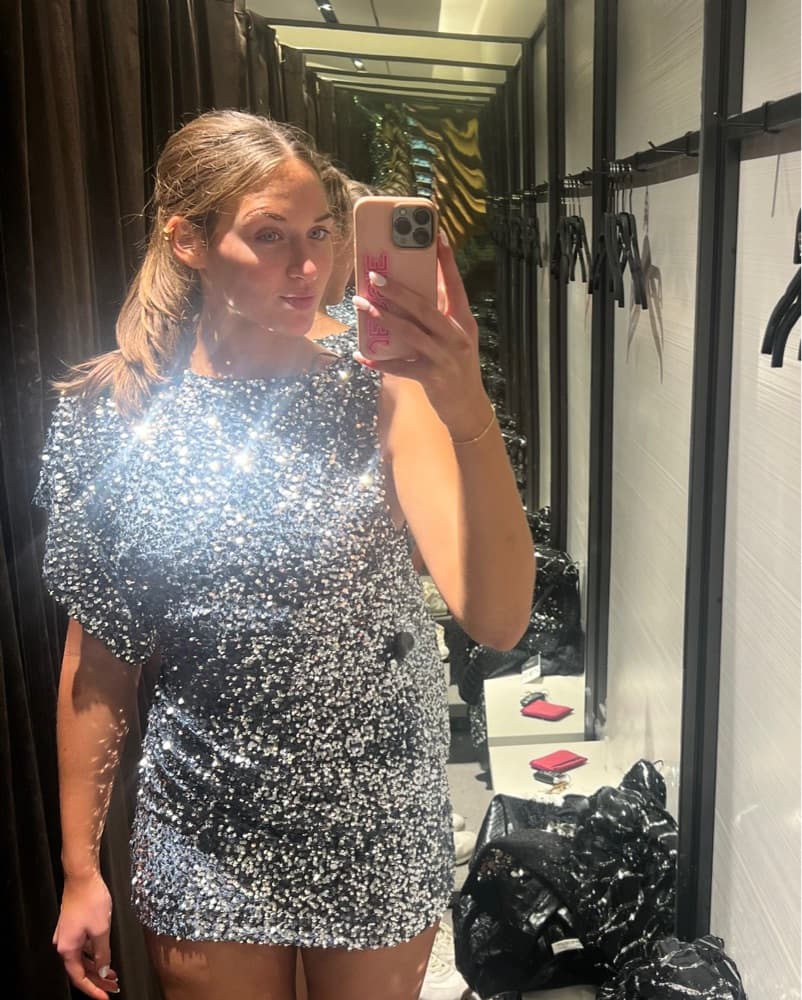 Sequined One Shoulder Dress  - Image 2