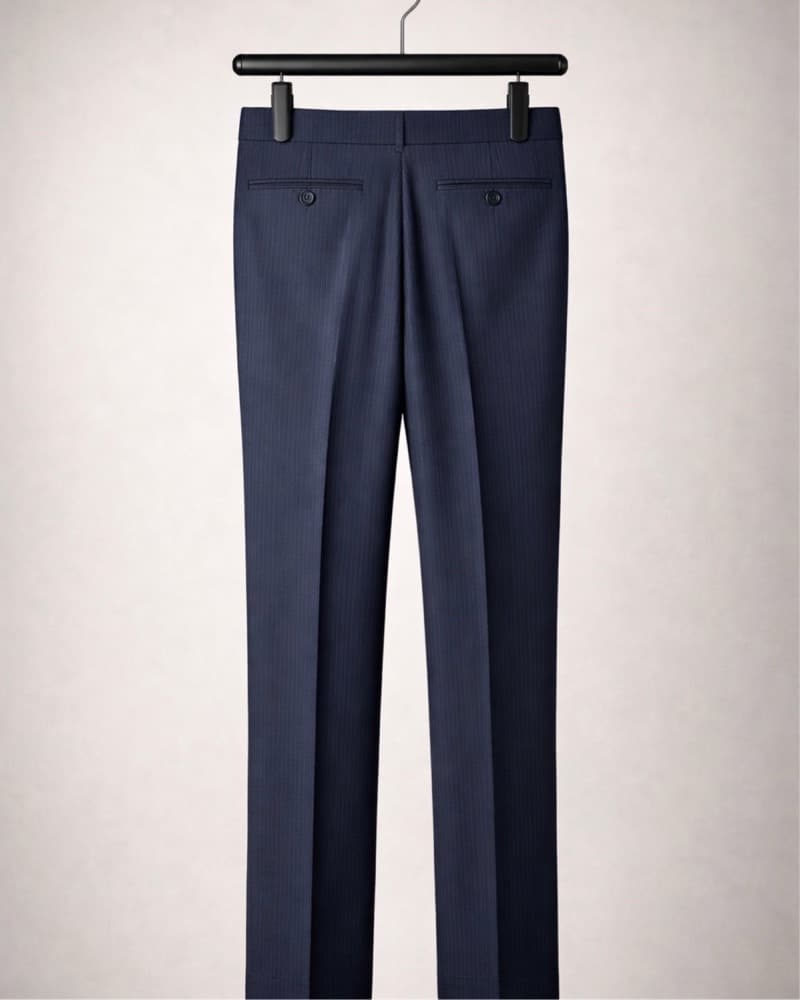 Sophisticated Navy Striped Suit - Image 2