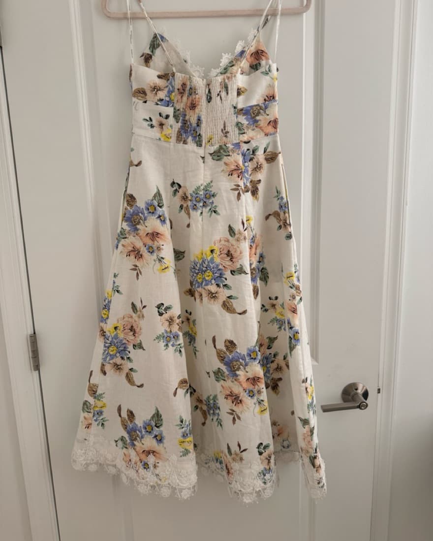 Zimmermann Lace Trim/Floral Midi Dress  - Image 3