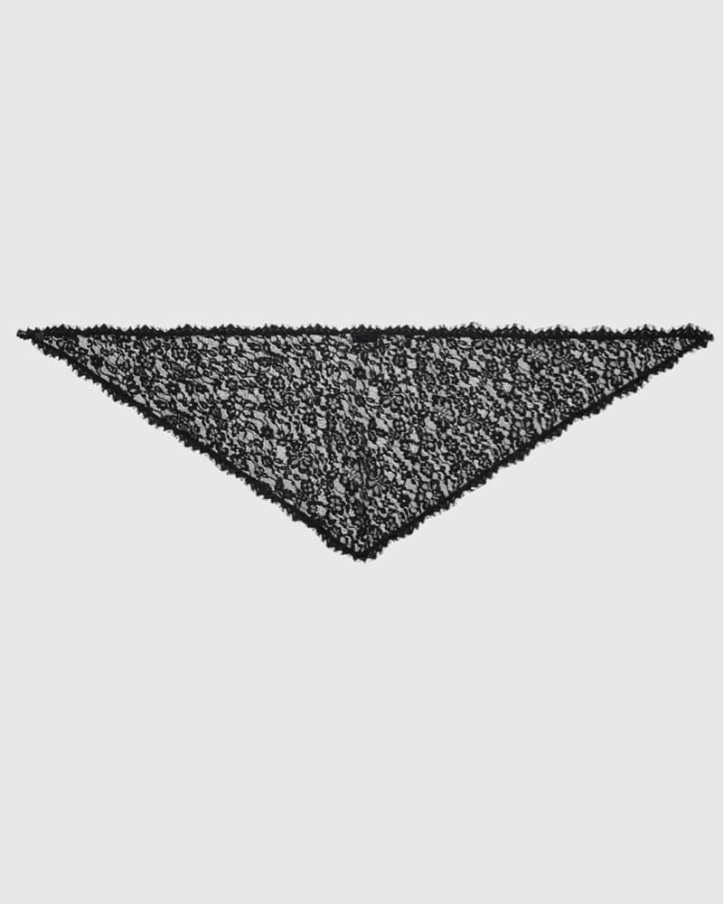 MDV Kadia Headscarf In Black Lace - Image 2