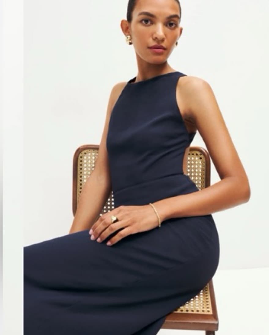 Reformation The Ladri Dress Navy Size 4  - Image 3