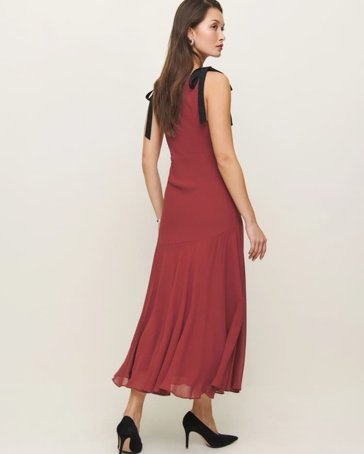 Reformation Red Anika Dress - Image 3