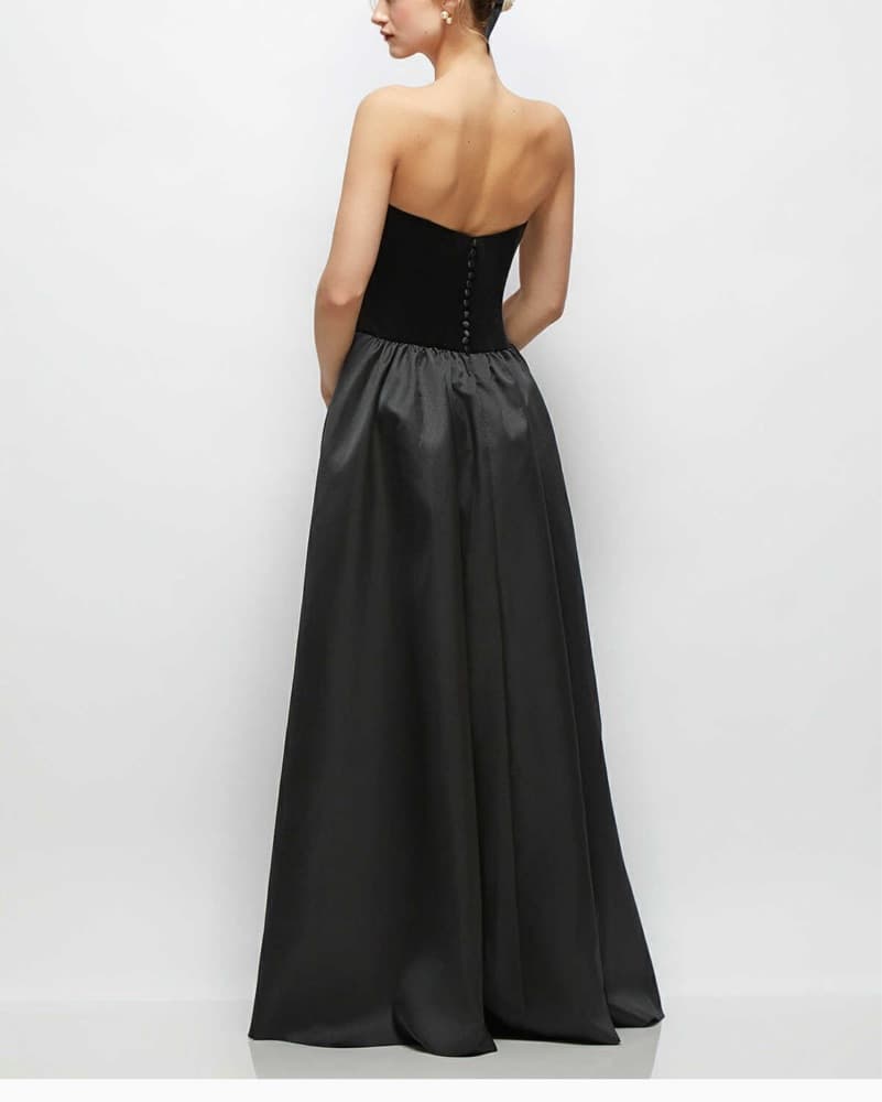Dessy Collection Mixed Media Gown - Image 3