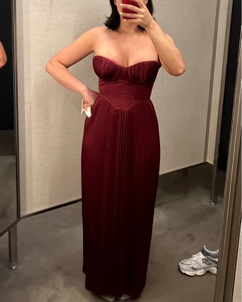 House Of CB Marcella Dress In Cabernet - Image 2