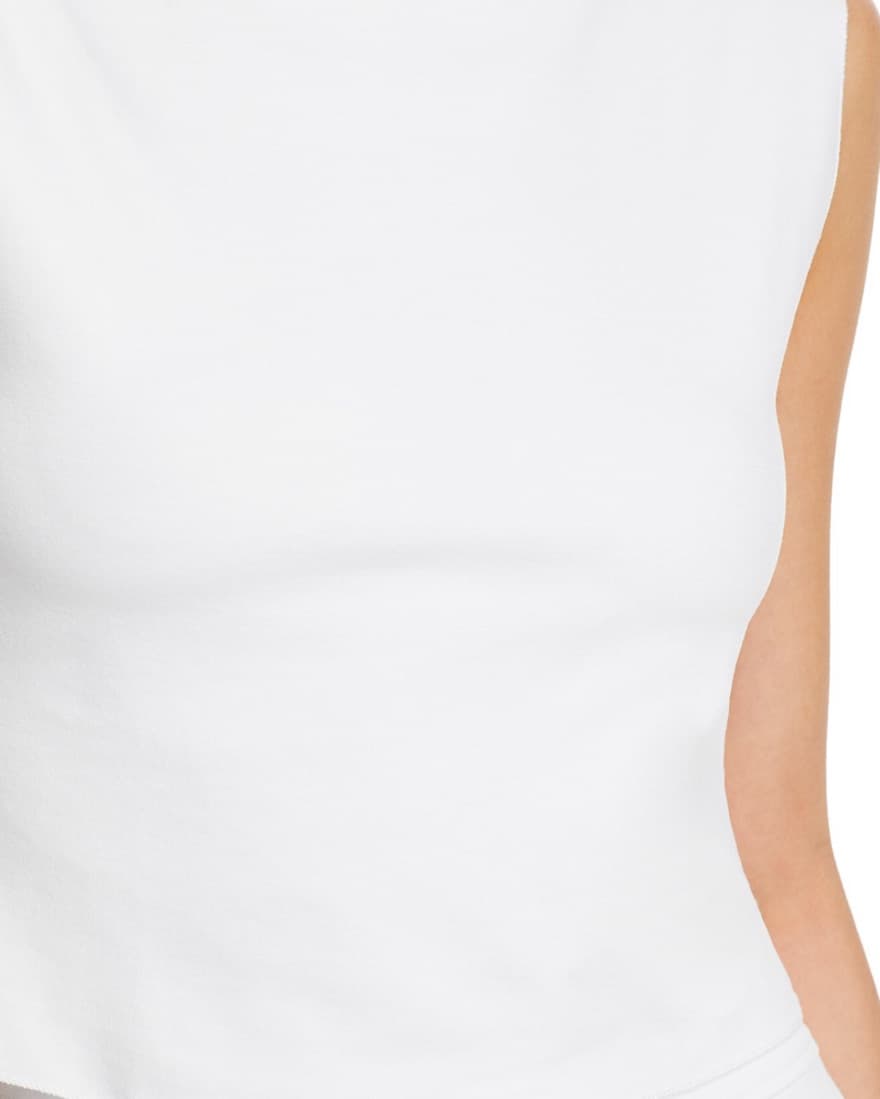 White Mock Neck Sleeveless Top - Image 4