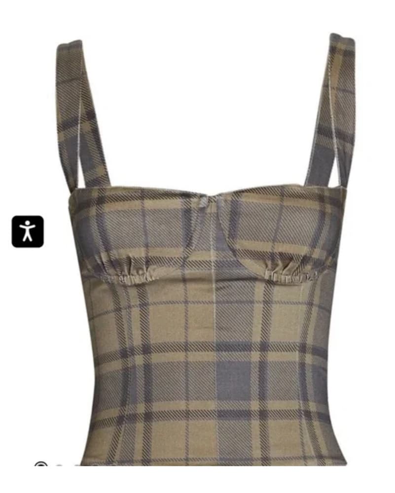 We Wore What Corset Top Plaid  - Image 1
