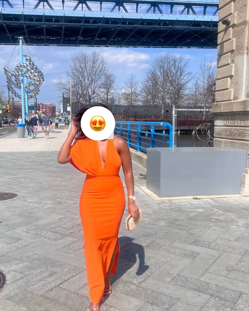 Vibrant Orange Maxi Dress - Image 1