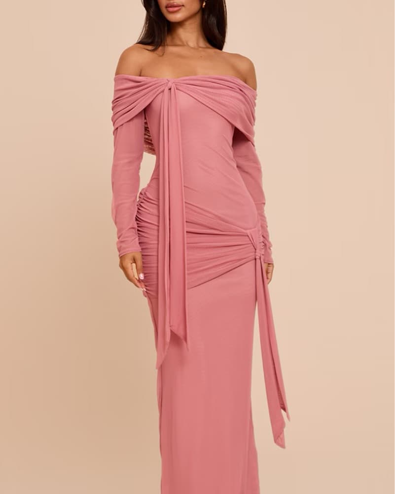 PLT PETITE PINK ASYMMETRIC LONG SLEEVE  - Image 1