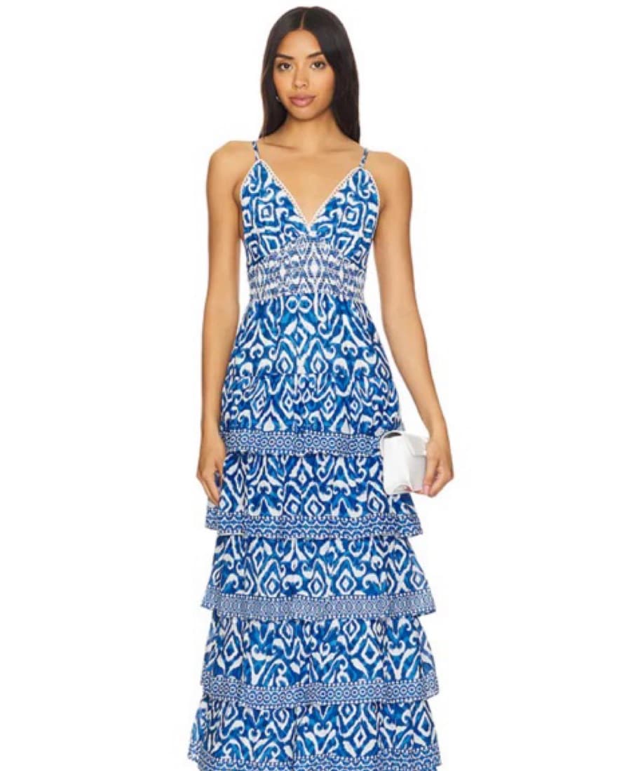 Alice & Olivia Blue Tiered Maxi - Image 2
