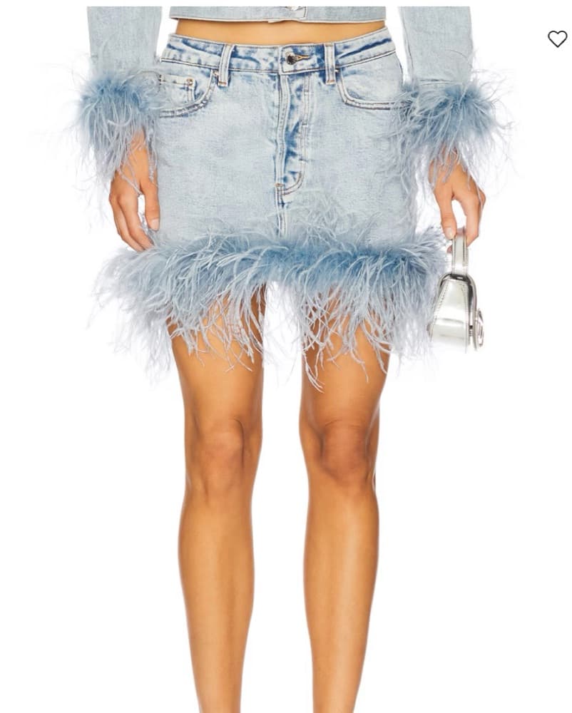 Retrofete Elvie Feather Skirt - Image 2