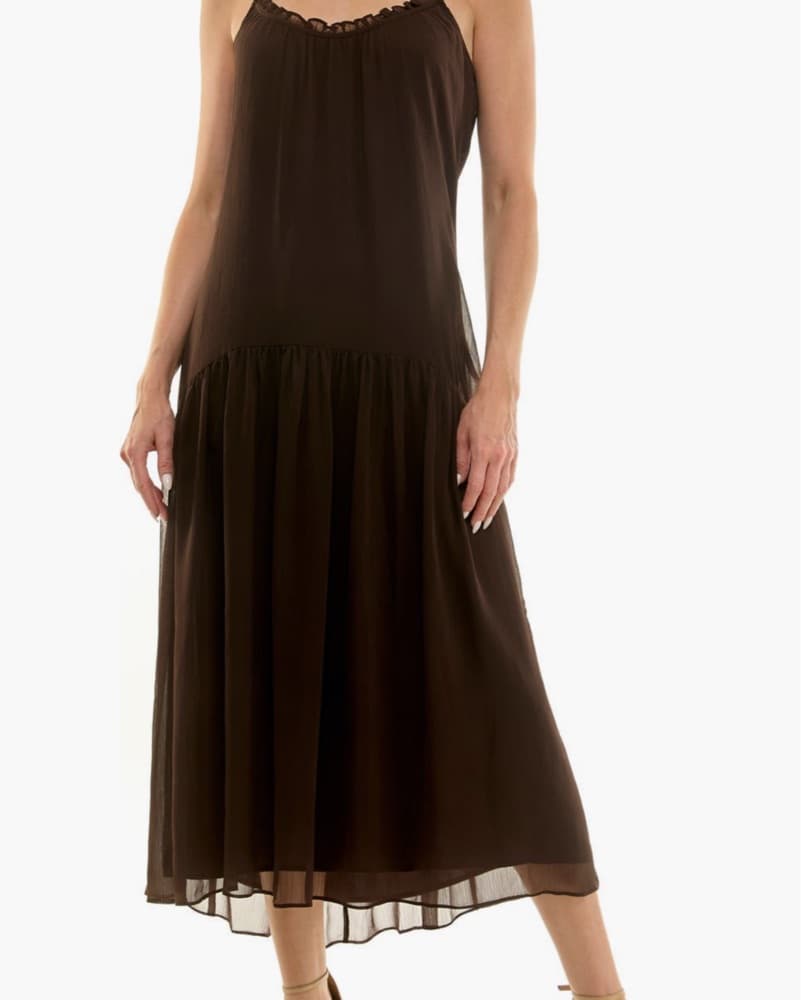 Chiffon Slipdress & Ruffle Overlay Top  - Image 4