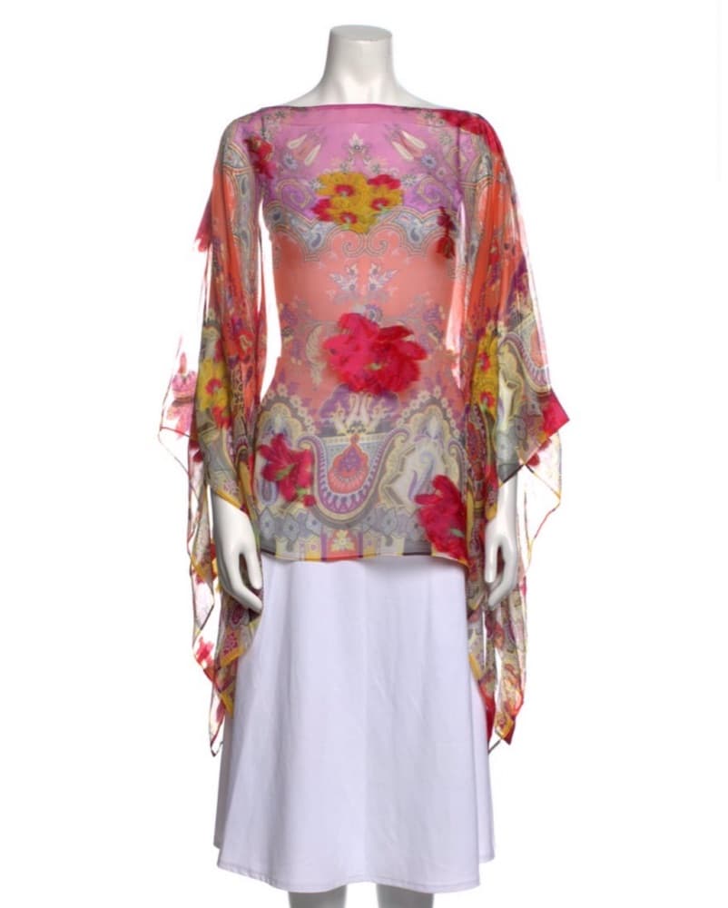 Etro Silk Poncho - Image 1