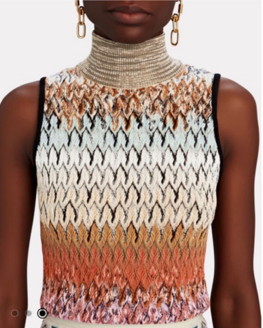 MISSONI Ombré Crochet Knit Turtleneck  - Image 2