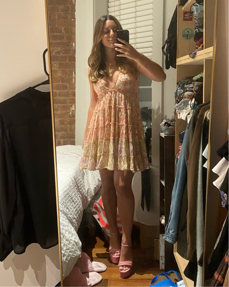 Stunning Rococo Sand Mini Dress - Image 3