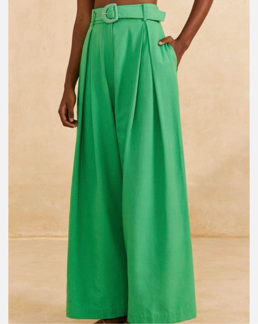 Farm Rio Bright Green Linen Suit - Image 2