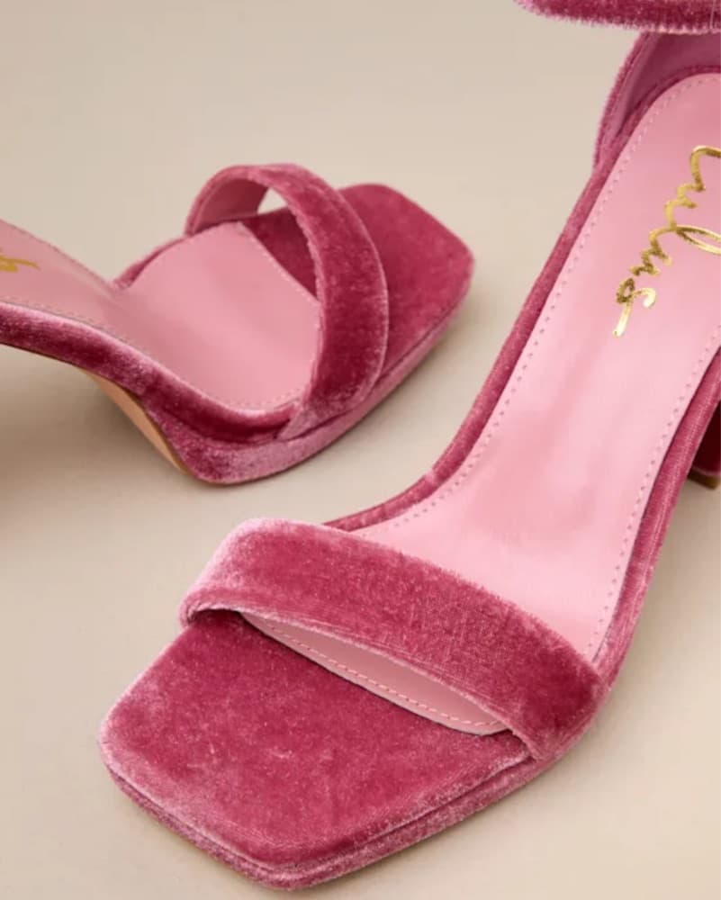 Dusty Rose Square Toed Heel - Image 3