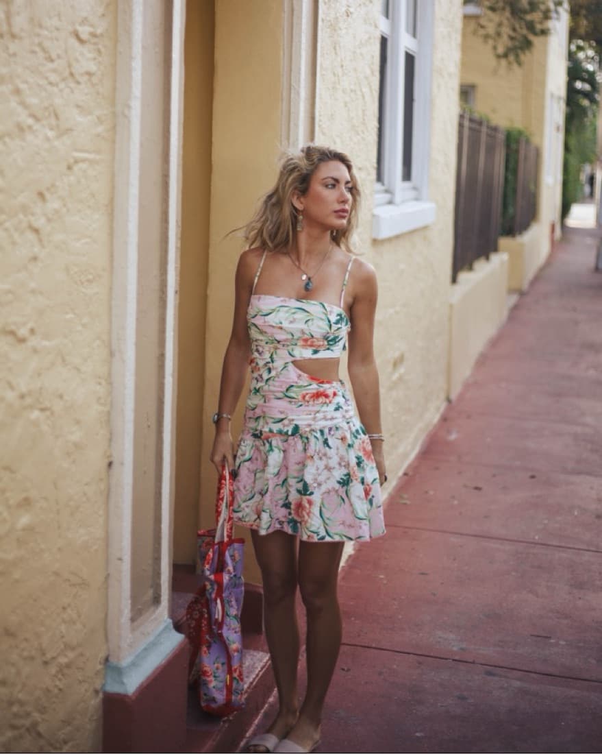 Aguabendita Cut Out Mini Dress  - Image 3