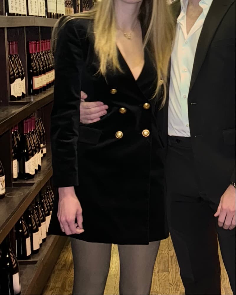 ALC Chelsea Velvet Jacket Mini Dress - Image 2