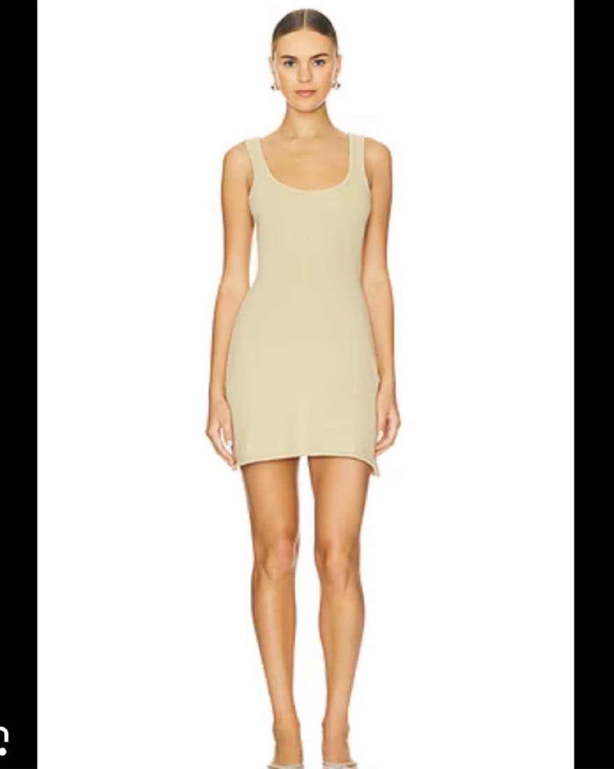 WEWOREWHAT SCOOP NECK MINI DRESS in PALE - Image 1