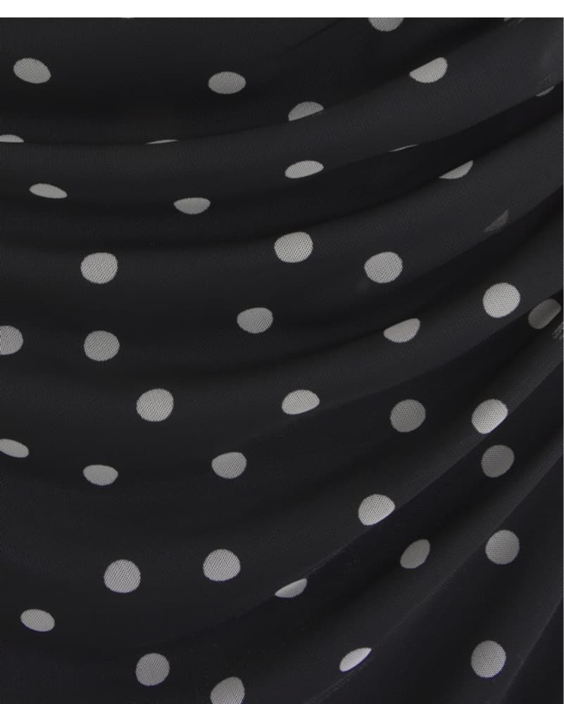 Polka Dot Draped Maxi Dress - Image 6