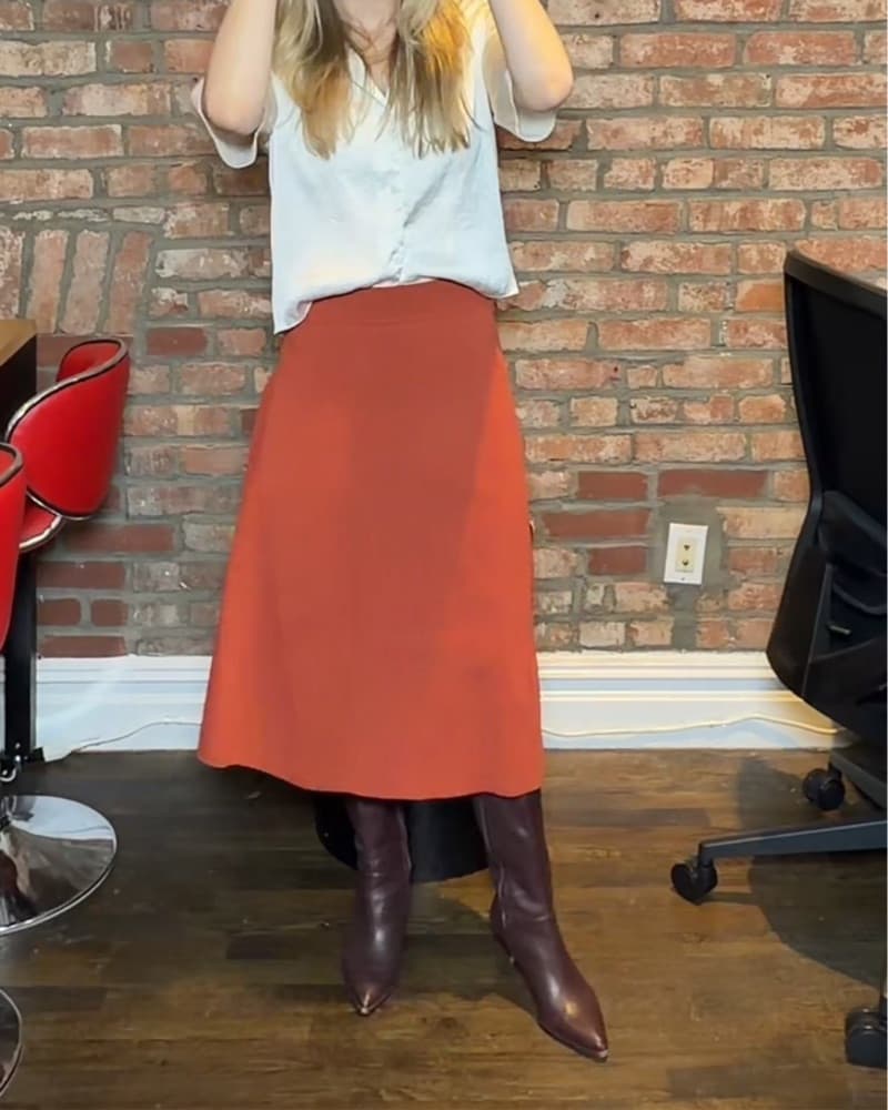vintage 70s designer panel midi skirt - Image 1