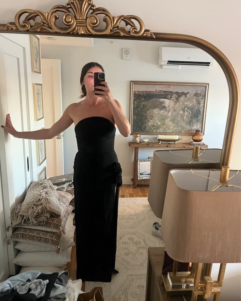 Black Strapless Gown - Image 4