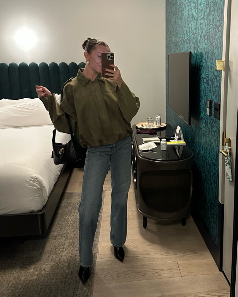 Zara Suede Effect Bomber Jacket - Image 5