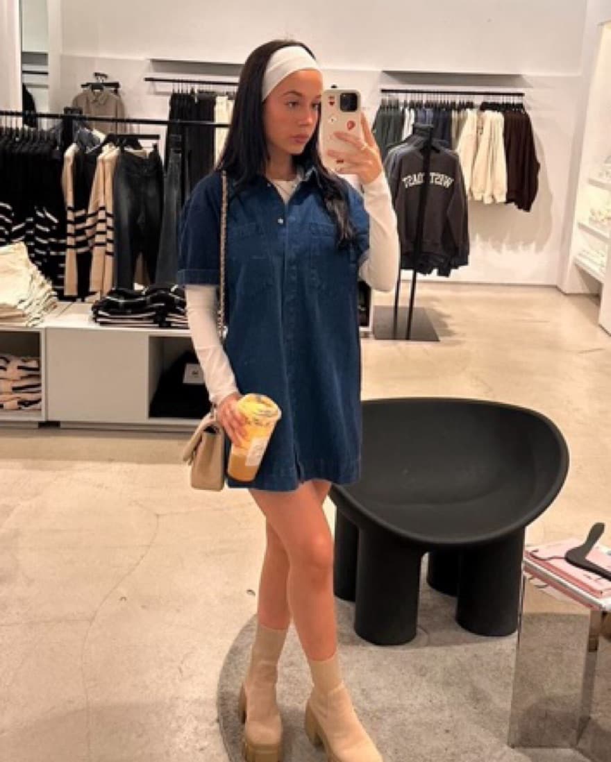 Princess Polly Denim Mini Dress - Image 2