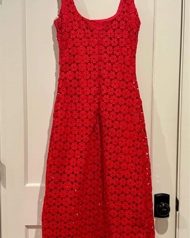Waimari Vibrant Floral Red Dress - Image 2