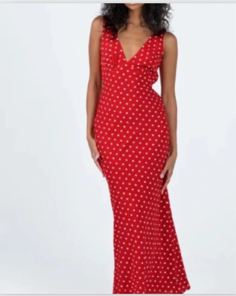 Vibrant Polka Dot Maxi Dress - Image 1