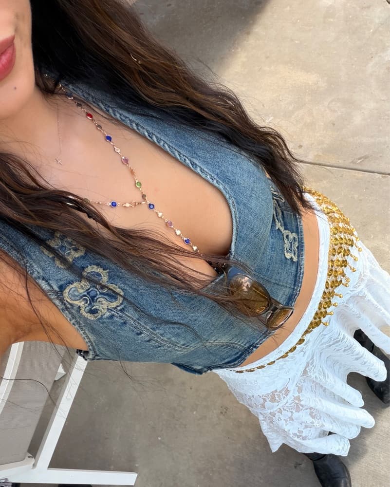 I.AM.GIA Fauna Corset Denim Top - Image 4