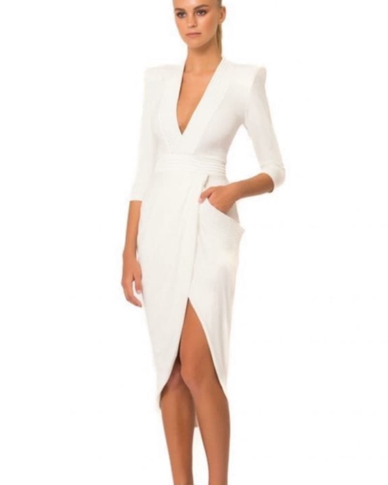 Zhivago eye Of Horus White Midi Dress XS - Image 5
