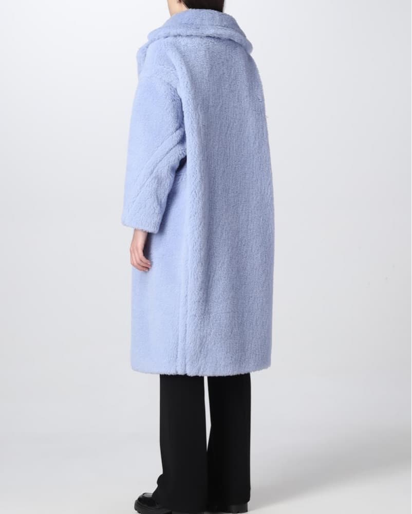 Max Mara Teddy Light Blue Wool Coat - Image 2