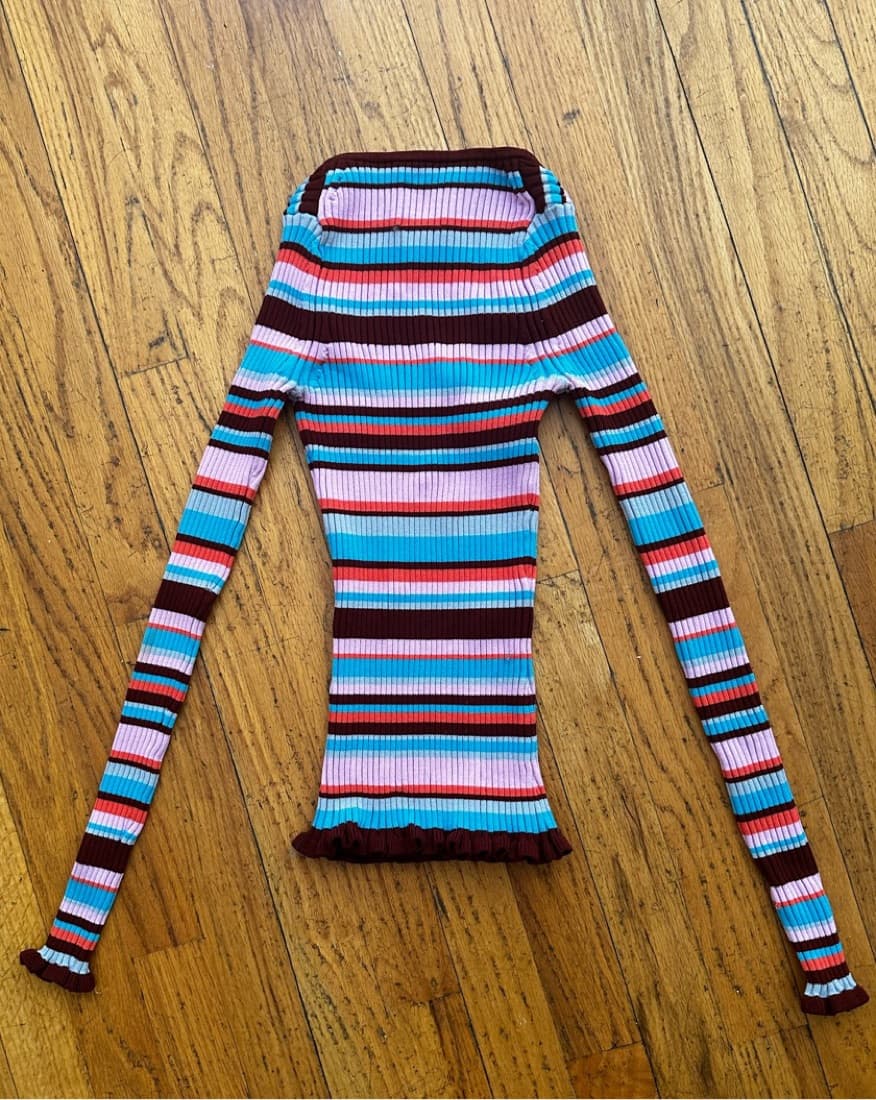 Cinq Stripped Sweater Top - Image 2