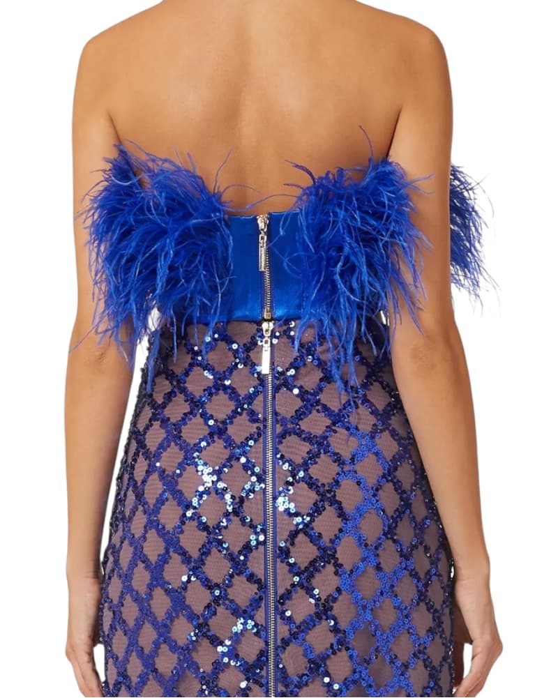 Bronx & Banco Sapphire Feather Dress Set - Image 6