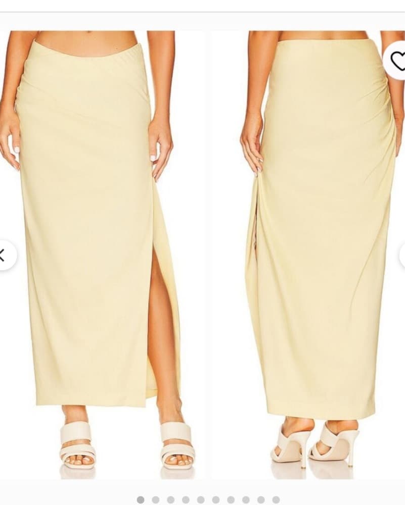 Revolve Cream Crop Top & Maxi Skirt Set - Image 3