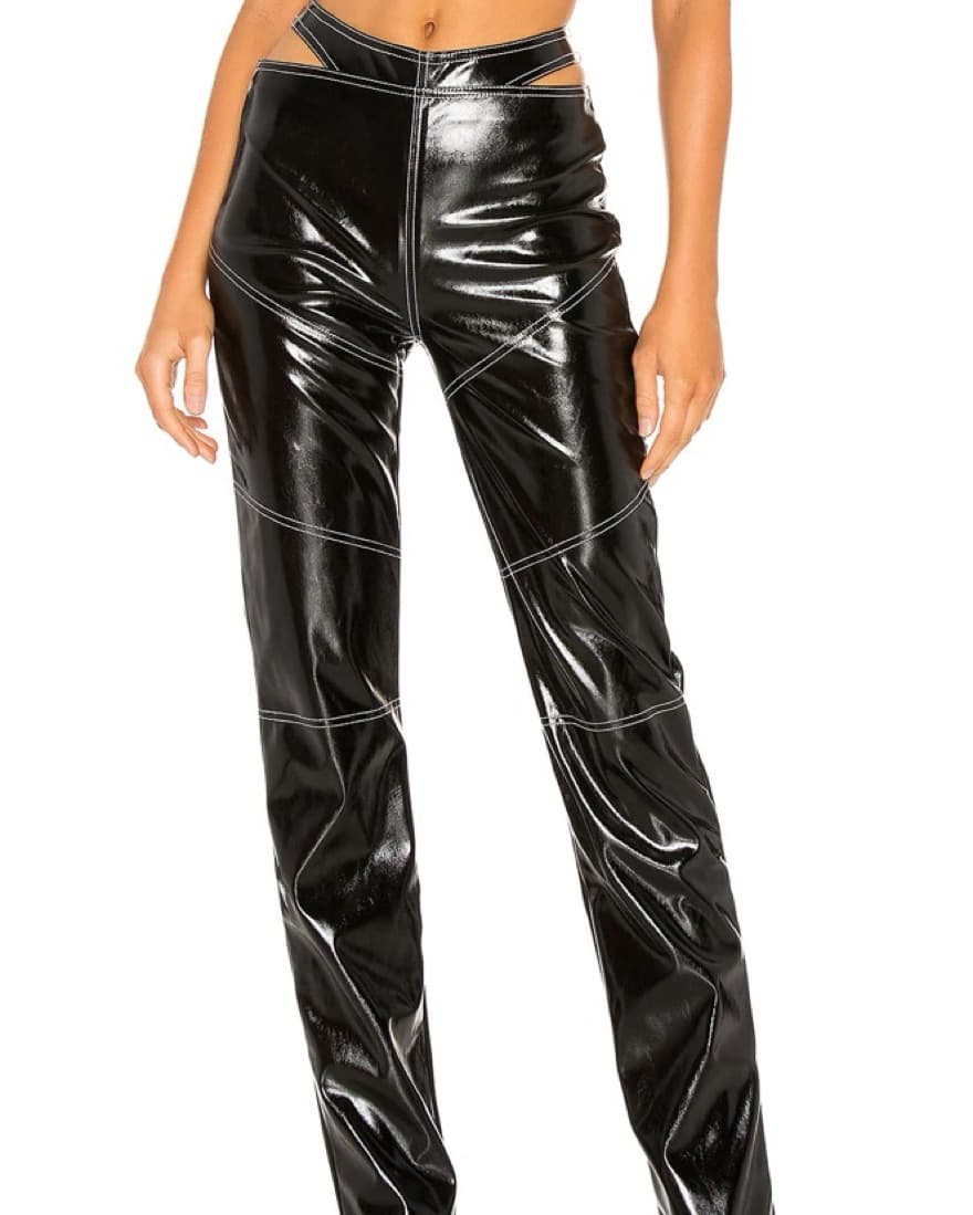 Leather Cutout Pants - Image 2