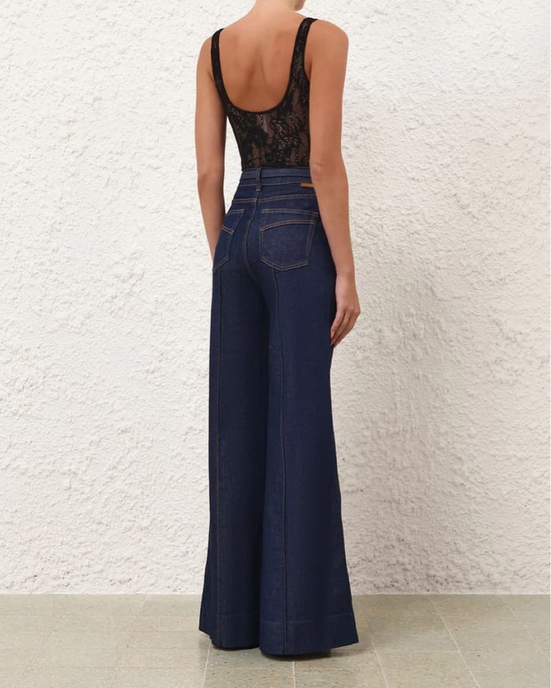 Zimmermann Dark Wide Leg Jeans - Image 3