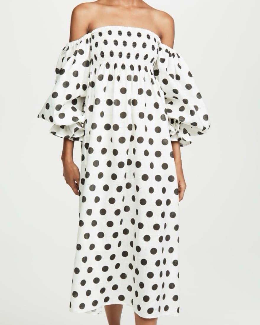 Sleeper Atlanta Linen Midi Dress - Image 1