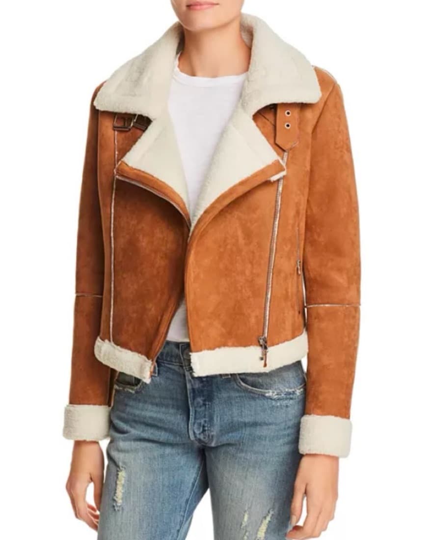 ASTR Faux Fur Jacket In Camel & Ivory  - Image 3