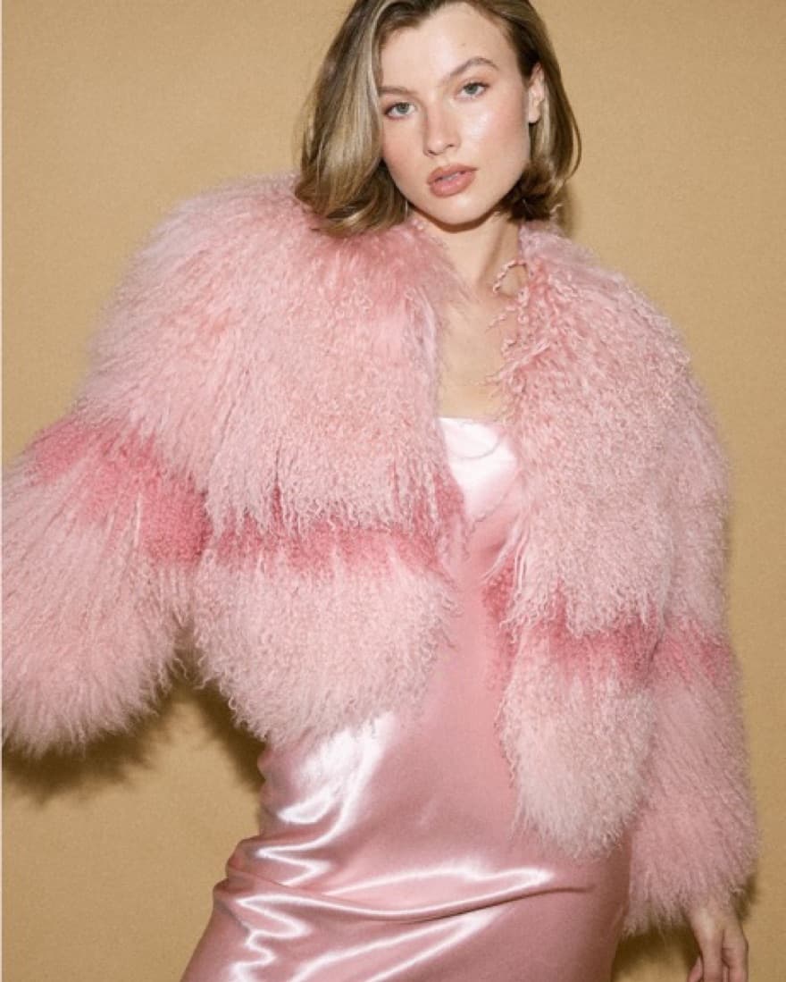 Georgina Jacket - Rosewater/Flamingo Pin - Image 5