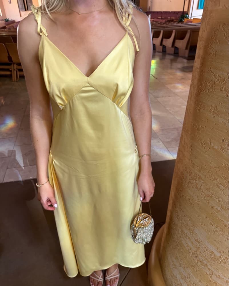 Kika Vargas Pale Yellow Maxi Dress - Image 3