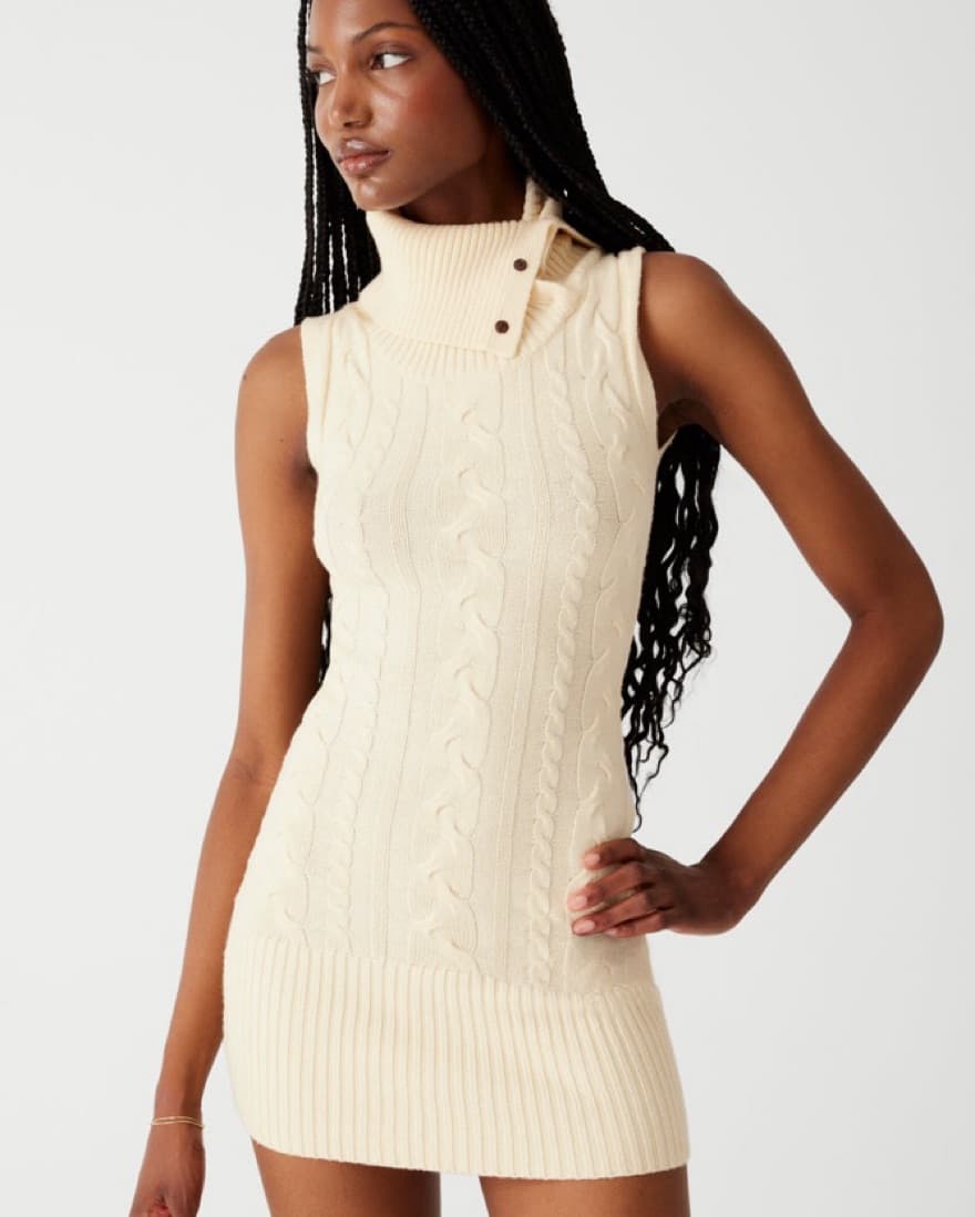 Storm Cable Cloud Knit Mini Dress - Image 1